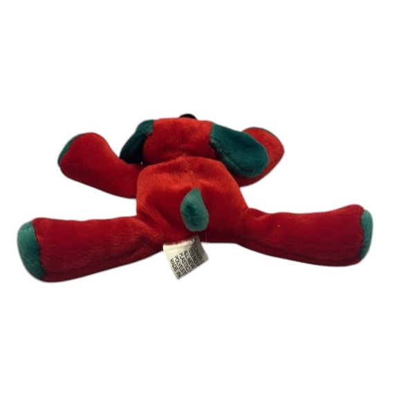 Jerry Elsner Red & Green Stuffed Dog. Pre owned - Picture 2 of 4